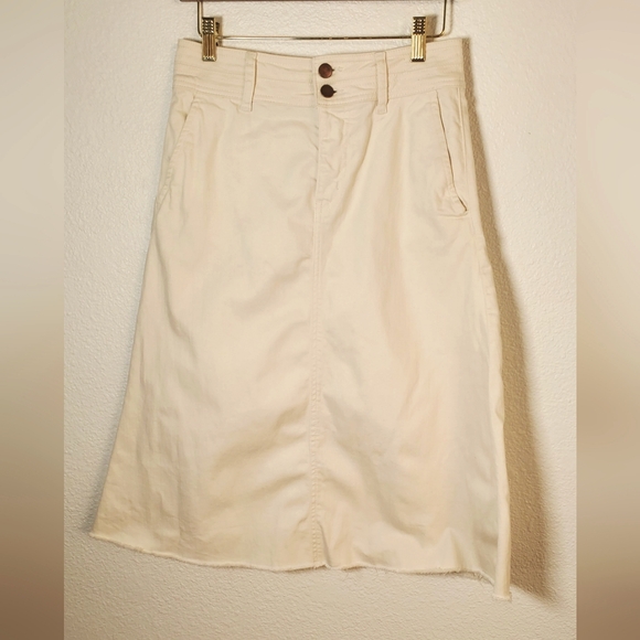 Boden Effie Midi Skirt in ecru color size 4 - Picture 4 of 6